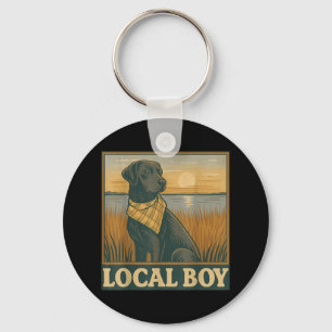 Lokaler Junge schwarzes Labor Jagd Hunde Marsch Sz Schlüsselanhänger