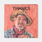 Lokaler Künstler, Dank, Text bearbeiten Magnet (Vorne)