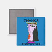 Lokaler Künstler, Dank, Text bearbeiten Magnet (Vorderseite/Rückseite)