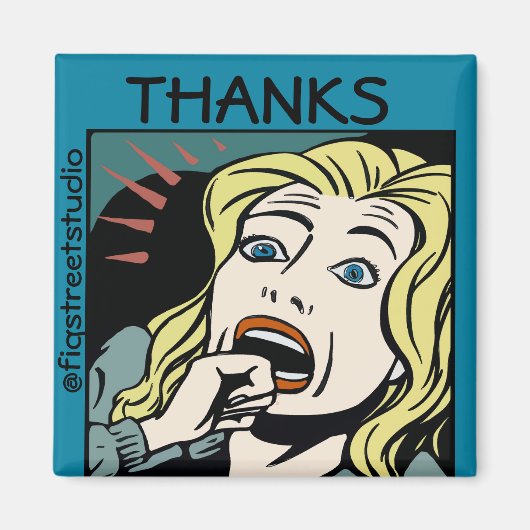 Lokaler Künstler, Dank, Text bearbeiten Magnet (Vorne)