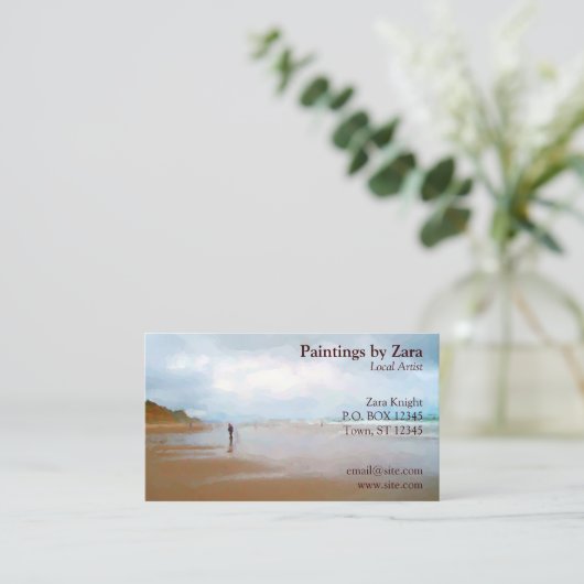 Lokaler Künstler oder Maler Visitenkarte (Stehend Vorderseite)