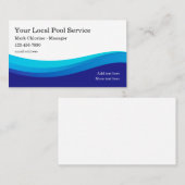 Lokaler Pool-Service Visitenkarte (Vorne/Hinten)