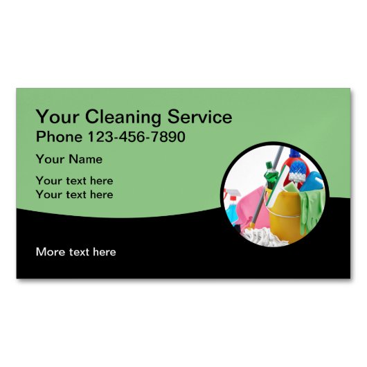 Lokaler Reinigungsservice Modernes Business Card M Magnetische Visitenkarte (Vorderseite)