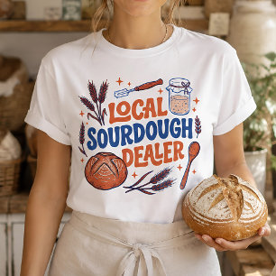 Lokaler Sauerteighändler Vintage-Brotbäcker T-Shirt