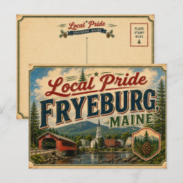 Lokaler Stolz in Fryeburg Maine Postkarte