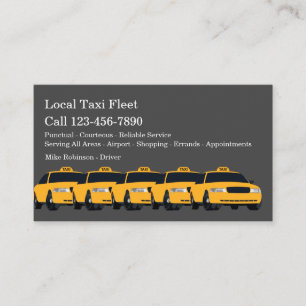 Lokaler Taxifahrer Visitenkarte