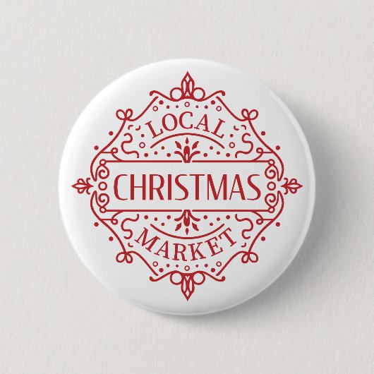 Lokaler Weihnachtsmarkt Button (Vorderseite)