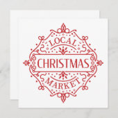 Lokaler Weihnachtsmarkt Einladung (Vorne/Hinten)