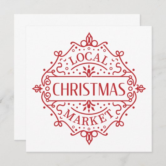 Lokaler Weihnachtsmarkt Einladung (Vorne/Hinten)