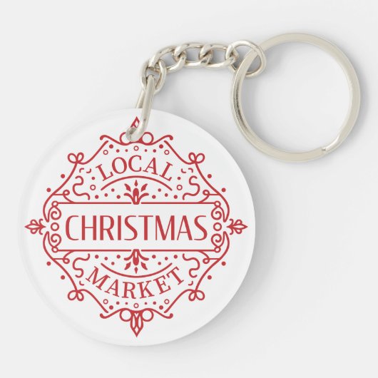Lokaler Weihnachtsmarkt Schlüsselanhänger (Rückseite)