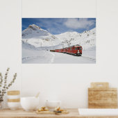 Lokaler Zug auf der Bernina-Linie Poster (Küche)