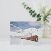 Lokaler Zug auf der Bernina-Linie Schweiz Postkarte (Stehend Vorderseite)