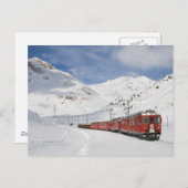 Lokaler Zug auf der Bernina-Linie Schweiz Postkarte (Vorne/Hinten)