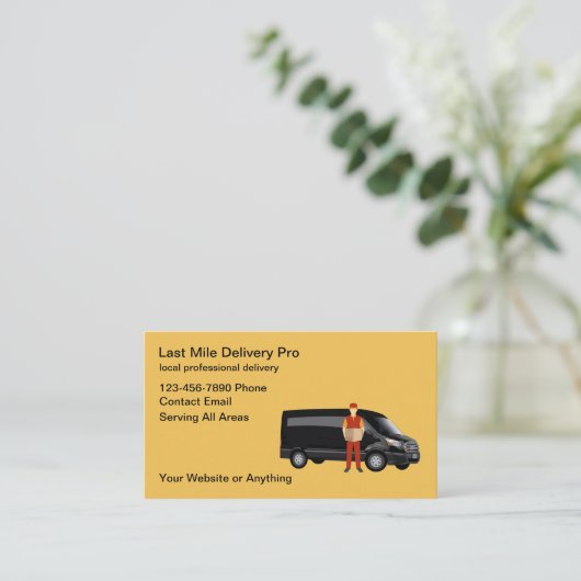 Lokaler Zustelldienst für die letzte Meile Visitenkarte (Stehend Vorderseite)