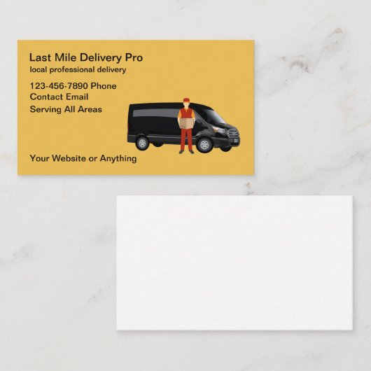 Lokaler Zustelldienst für die letzte Meile Visitenkarte (Vorne/Hinten)