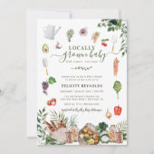 Lokales Baby | Landwirt's Market Baby Shower Einladung (Vorderseite)
