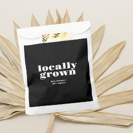 Lokales Baby | Modernes Schwarz 100 % Bio Geschenktütchen