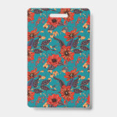 Lokales Café aquamarin und rot Ausweis (Rückseite)