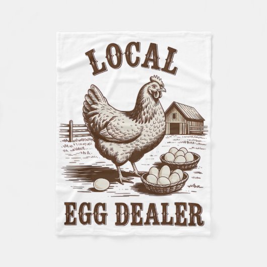 Lokales Eierhändler-Verzeichnis Ostern Lustiger Hü Fleecedecke (Vorderseite)