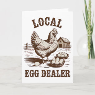 Lokales Eierhändler-Verzeichnis Ostern Lustiger Hü Karte