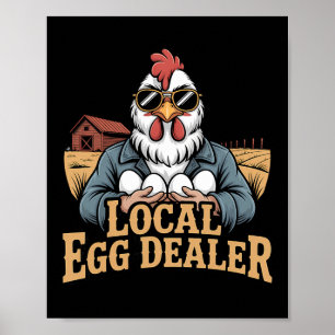 Lokales Eierhändler-Verzeichnis Ostern Lustiger Hü Poster