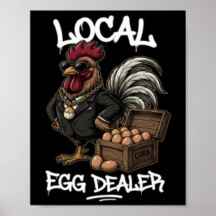 Lokales Eierhändler-Verzeichnis Ostern Lustiger Hü Poster