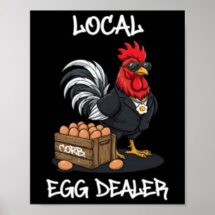 Lokales Eierhändler-Verzeichnis Ostern Lustiger Hü Poster