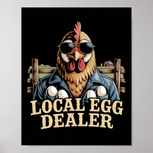 Lokales Eierhändler-Verzeichnis Ostern Lustiger Hü Poster