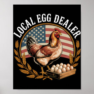 Lokales Eierhändler-Verzeichnis Ostern Lustiger Hü Poster