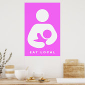 Lokales Essen / Stillen / Krankenpflege Symbol Poster (Küche)