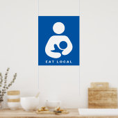 Lokales Essen / Stillen / Krankenpflege Symbol Poster (Küche)