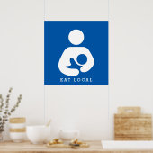 Lokales Essen / Stillen / Krankenpflege Symbol Poster (Küche)
