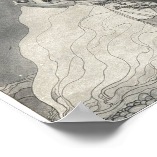 Loki Finds Gullveig's Heart - John Bauer Poster (Ecke)