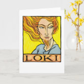 Loki Greeting Card Karte (Gelbe Blume)