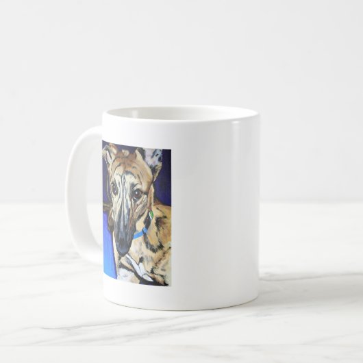 Loki - Lurcherhund Kaffeetasse (Vorderseite Links)