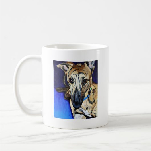Loki - Lurcherhund Kaffeetasse (Links)