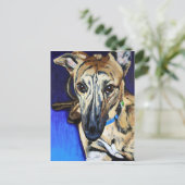 Loki - Lurcherhund Postkarte (Stehend Vorderseite)