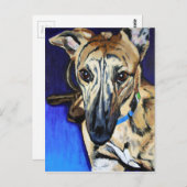 Loki - Lurcherhund Postkarte (Vorne/Hinten)