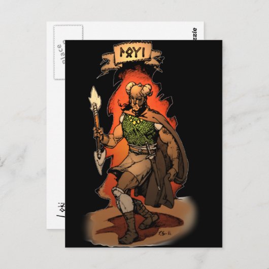 Loki Postkarte (Vorne/Hinten)