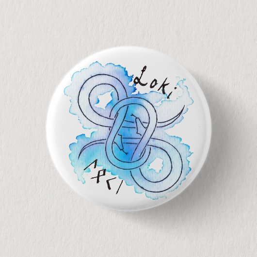 Loki-Symbol-Knopf Button (Vorderseite)