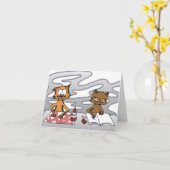 Loki- und Mayday-Paw-Malerei Karte (Gelbe Blume)