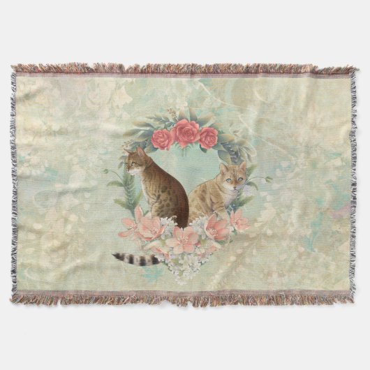 Lokis Buddies: Mika und Chidori Bengalische Katzen Decke (Vorderseite)