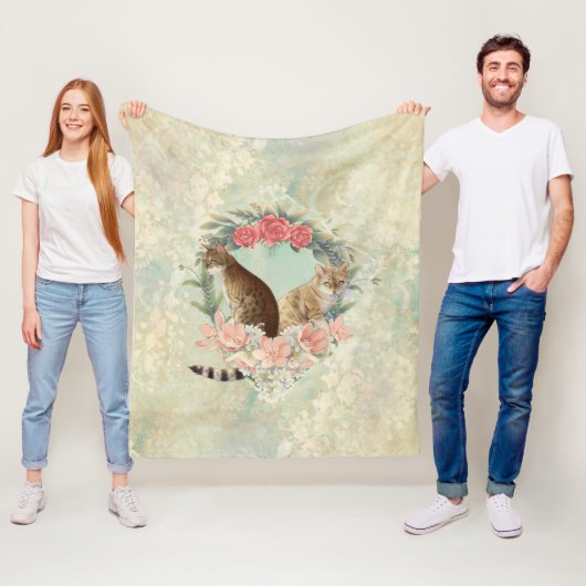 Lokis Buddies: Mika und Chidori Bengalische Katzen Fleecedecke (Beispiel)