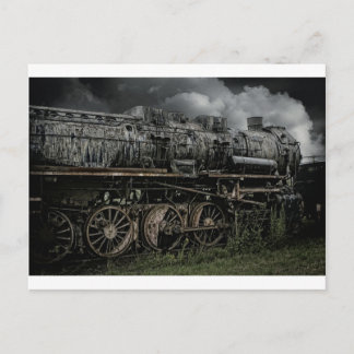 Lokomotivdampflokomotivenzug Schiene Eisenbahn Postkarte