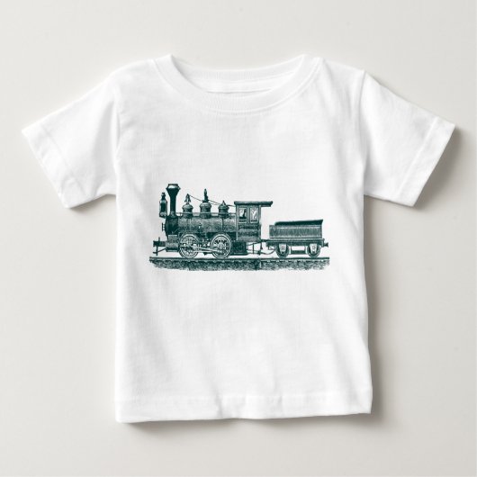 Lokomotive 02 - Dunkelgrün Baby T-shirt (Vorderseite)