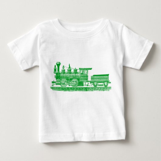 Lokomotive 02 - Grasgrün Baby T-shirt (Vorderseite)