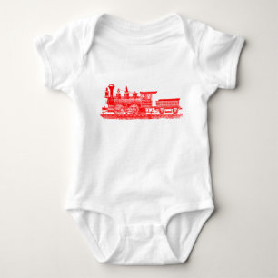 Lokomotive 02 - Rot Baby Strampler