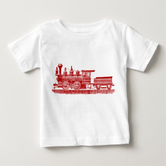 Lokomotive 02 - Ruby Red Baby T-shirt (Vorderseite)