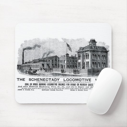 Lokomotive Alco-Schenectady, 1870 Mousepad (Mit Mouse)