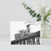 Lokomotive auf der Brücke Postkarte (Stehend Vorderseite)